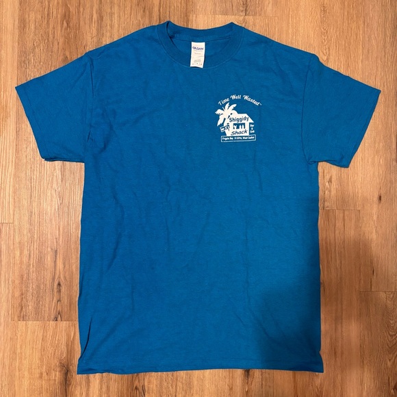 Mr. X’s Shiggidy Shack Blue Time Well Wasted Palm Beach Bar T Shirt Size M - Picture 4 of 5
